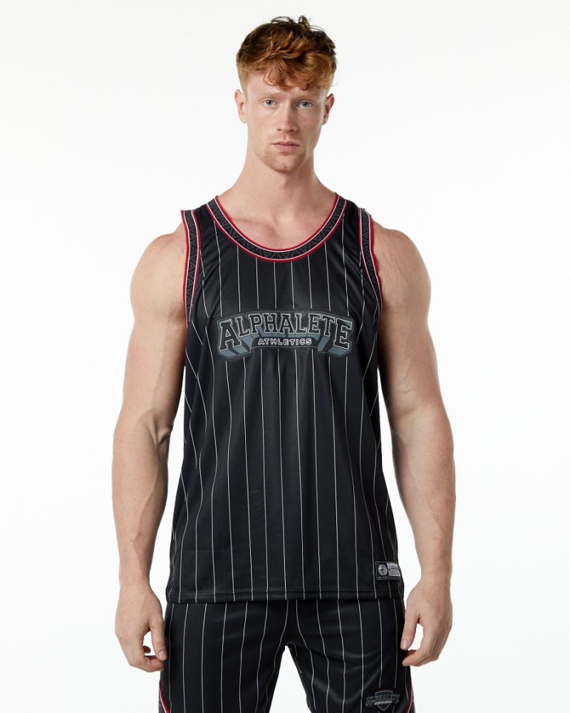 Stringers Alphalete Varsity Basketball Jersey Noir Homme | ROW-81007257