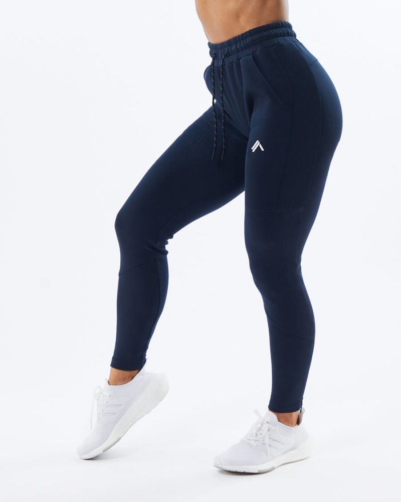 Pantalon Jogging Alphalete ELMTS Zip Jogger Bleu Marine Femme | IEN-60604628