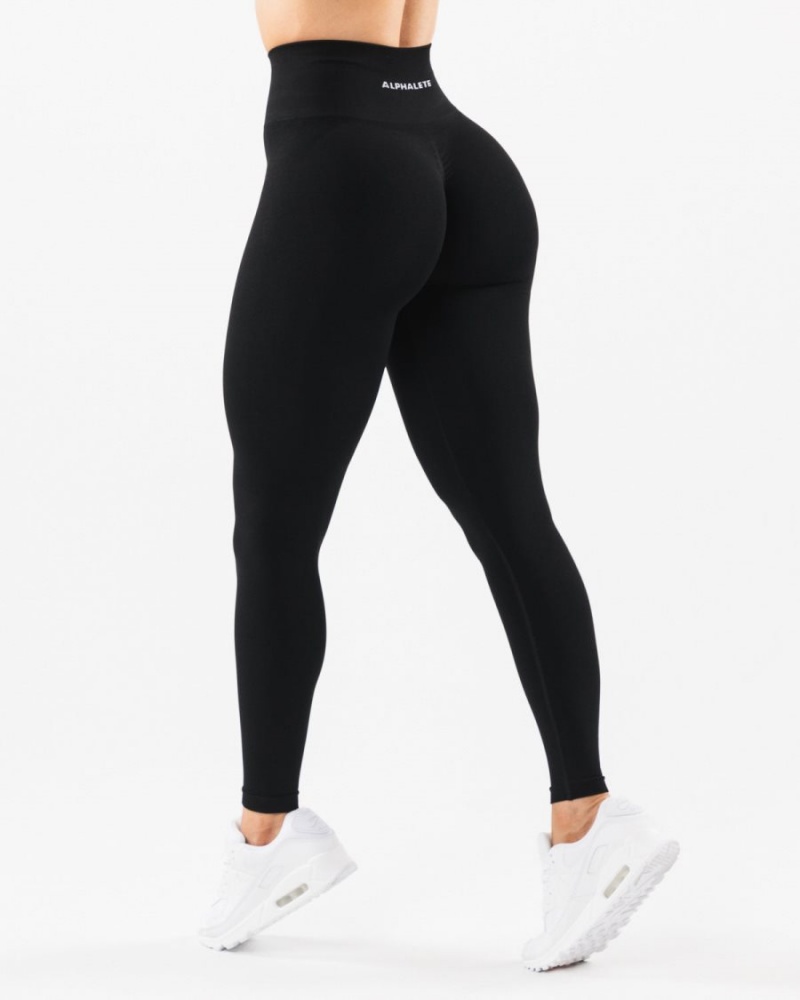 Leggings Alphalete Amplify Legging Noir Femme | NHQ-55800559