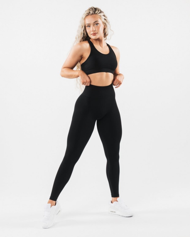 Leggings Alphalete Amplify Legging Noir Femme | NHQ-55800559