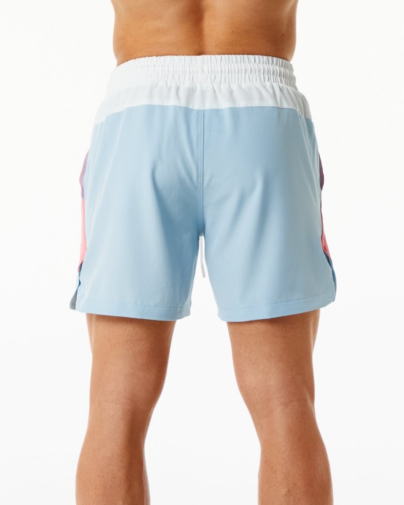 Shorts De Bain Alphalete Swim Trunk 5.5" Corail Bleu Clair Homme | OUW-39177157