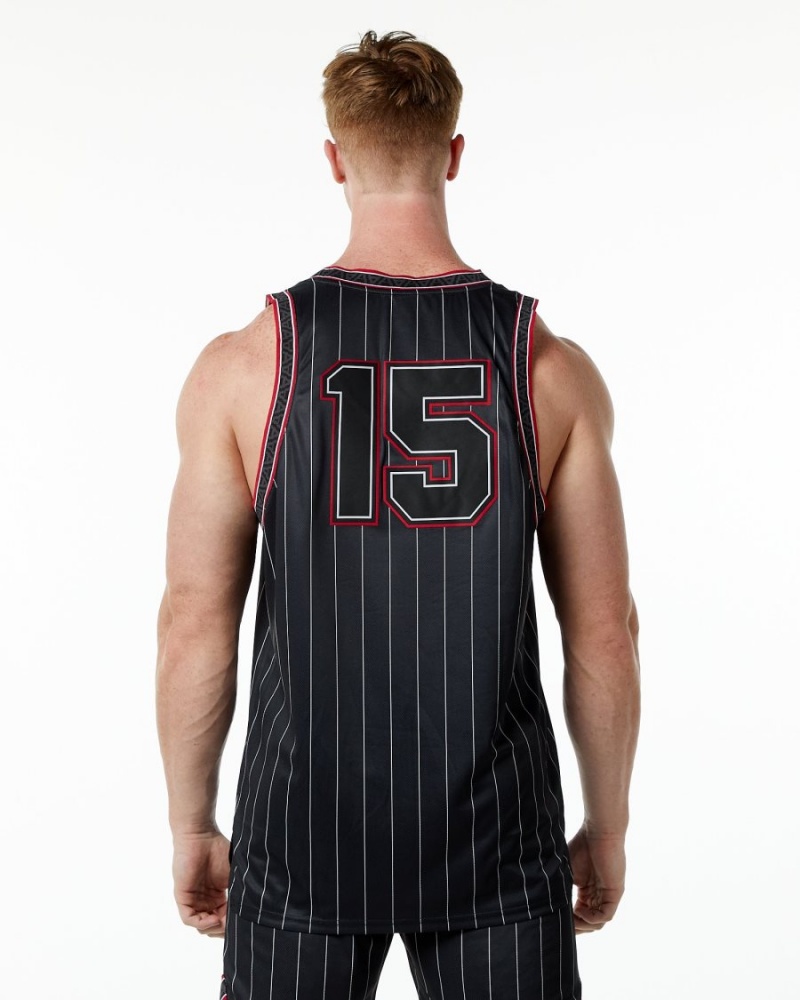 Stringers Alphalete Varsity Basketball Jersey Noir Homme | ROW-81007257