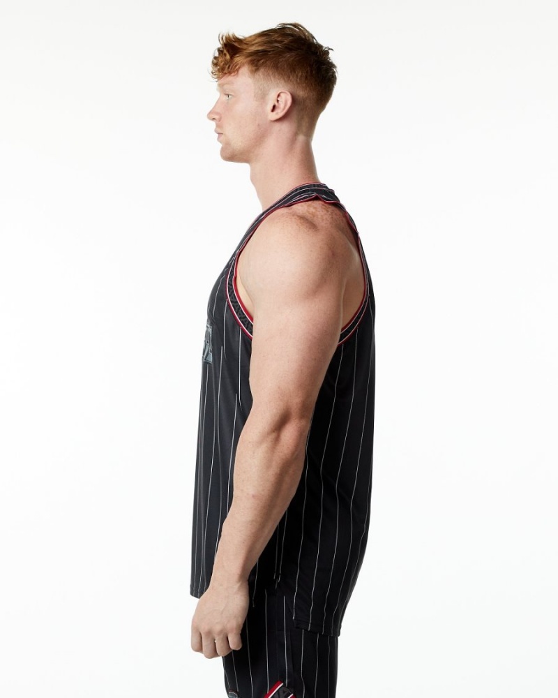 Stringers Alphalete Varsity Basketball Jersey Noir Homme | ROW-81007257