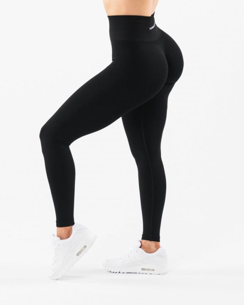 Leggings Alphalete Amplify Legging Noir Femme | NHQ-55800559