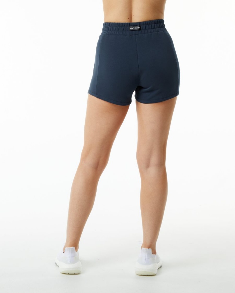 Short Alphalete ELMTS Athlétiques Corta 3.5" Bleu Marine Femme | JJD-31890674