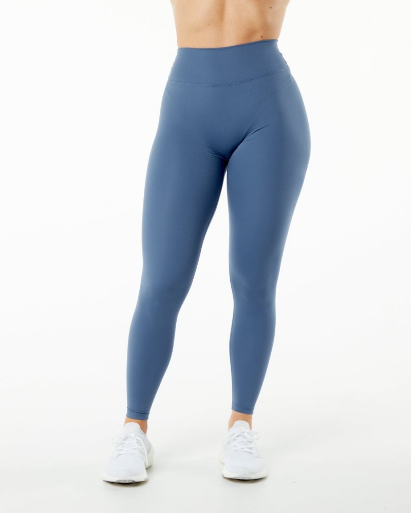 Leggings Alphalete Alphalux Wonder Legging 27" Bleu Femme | SFM-61829753