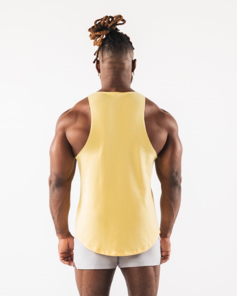 Debardeur Alphalete Paisley Print Raw Cut Tank Jaune Homme | VJM-35934164