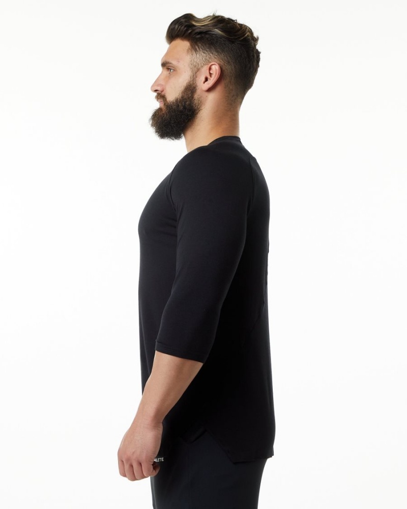 Chemises Alphalete Evo 3/4 Sleeve Tee Noir Homme | FSL-50965130