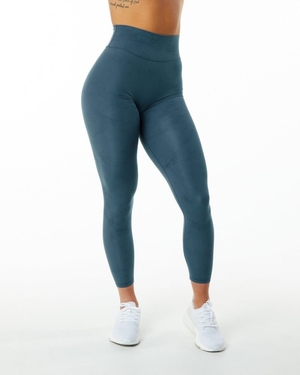 Leggings Alphalete Alphalux Wonder Legging 27" Bleu Femme | TYR-08435147