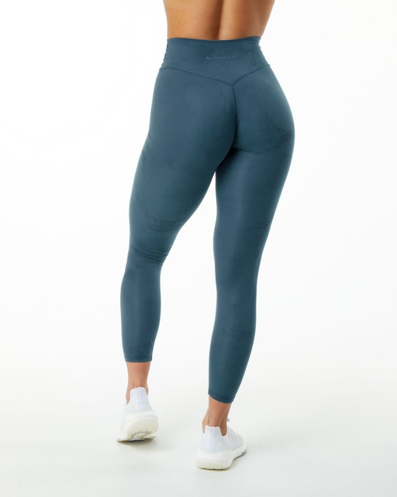 Leggings Alphalete Alphalux Wonder Legging 27" Bleu Femme | TYR-08435147