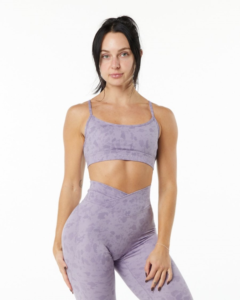 Soutien Gorge Sport Alphalete Surface Limitless Bra Pebble Print Misty Lilac Femme | FVX-13281336