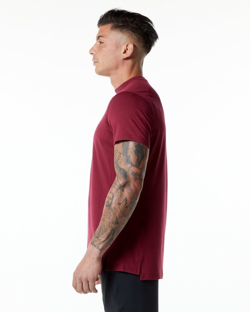 Chemises Alphalete Evo Tee Rouge Homme | JAX-09782341