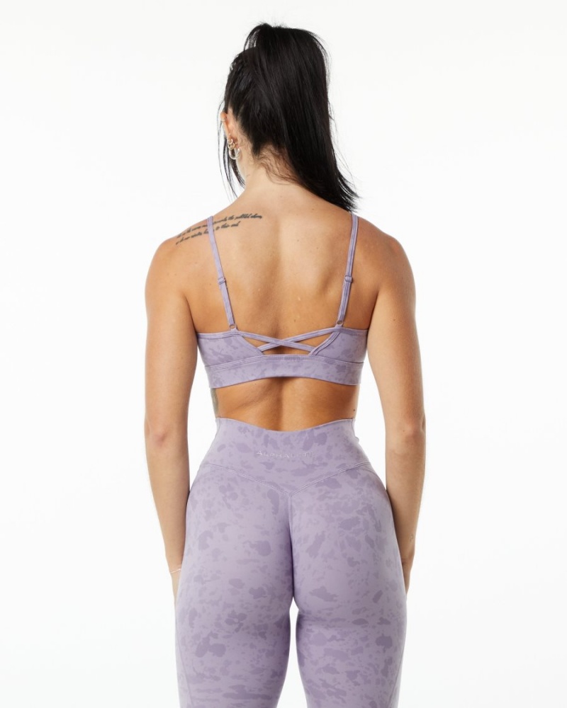 Soutien Gorge Sport Alphalete Surface Limitless Bra Pebble Print Misty Lilac Femme | FVX-13281336