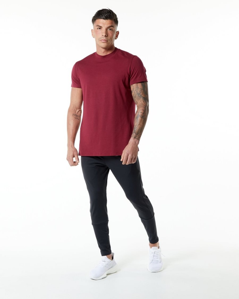 Chemises Alphalete Evo Tee Rouge Homme | JAX-09782341