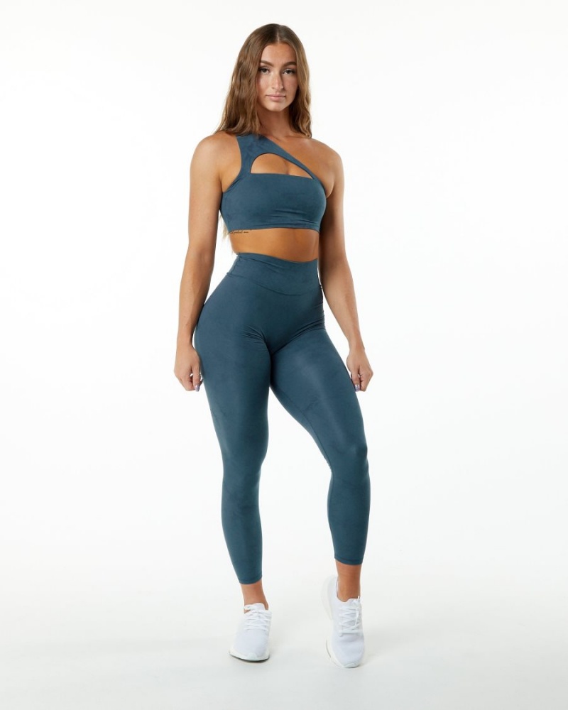 Leggings Alphalete Alphalux Wonder Legging 27" Bleu Femme | TYR-08435147