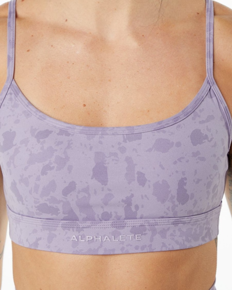 Soutien Gorge Sport Alphalete Surface Limitless Bra Pebble Print Misty Lilac Femme | FVX-13281336