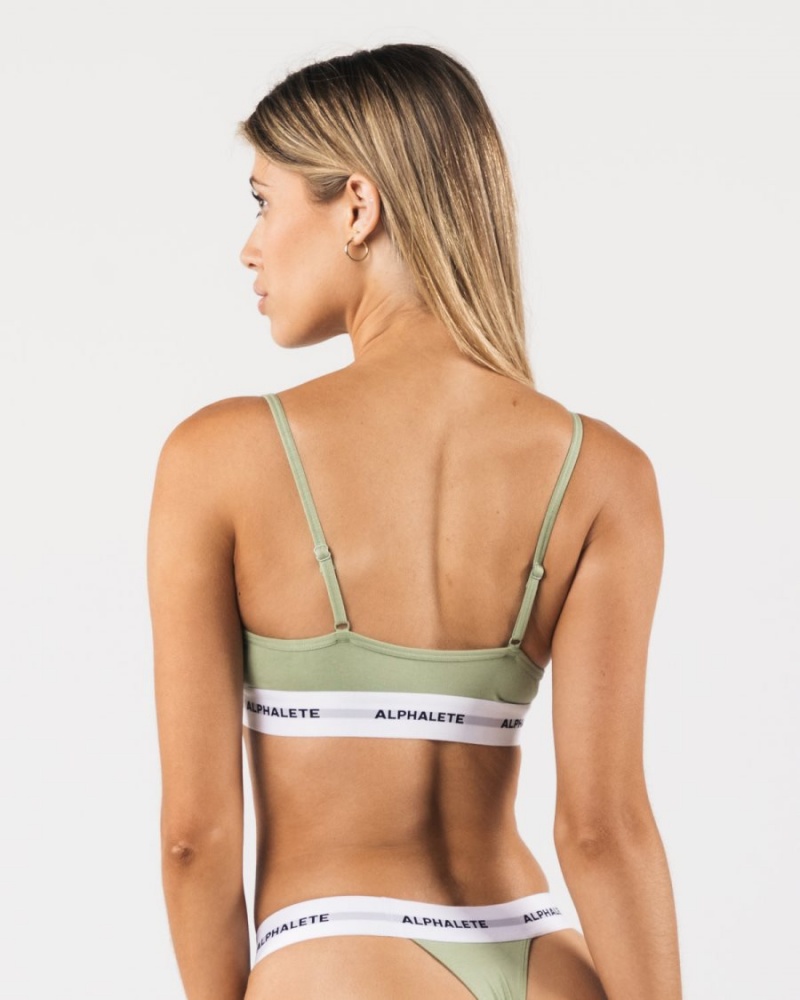 Soutien Gorge Sport Alphalete Acute Bralette Sage Femme | KYI-52832923