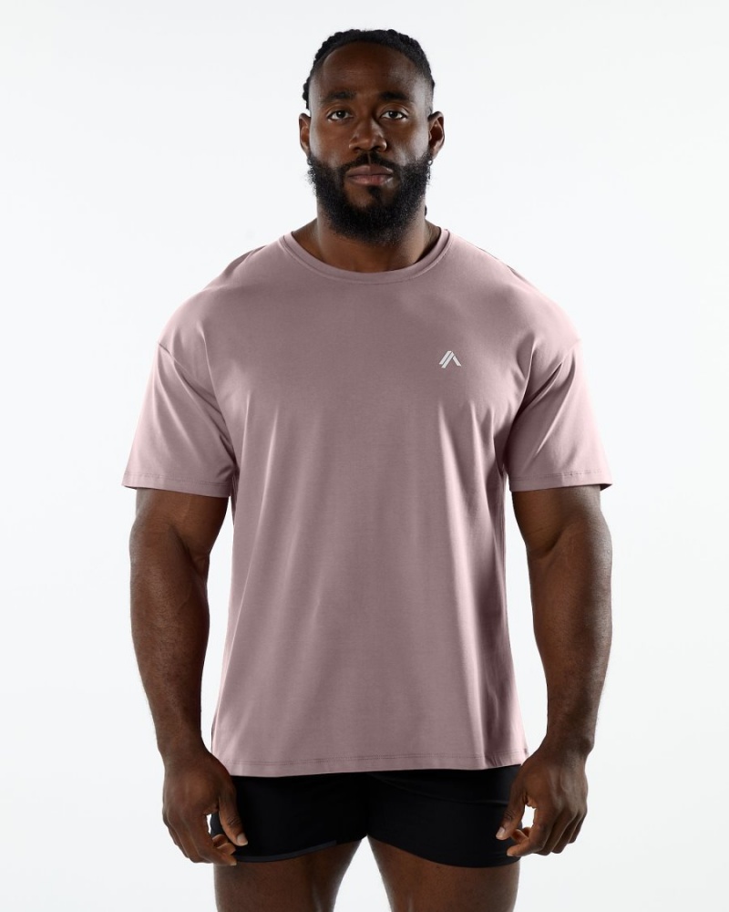 Chemises Alphalete Emblem Tee Mauve Homme | UUH-54161840