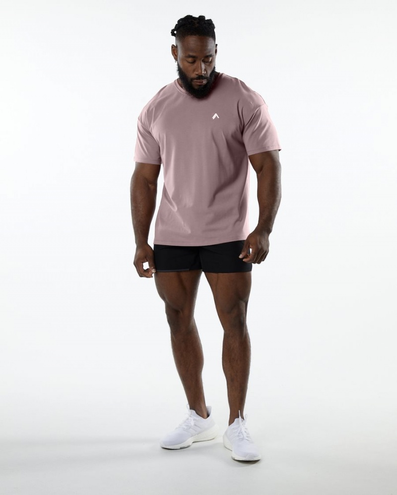 Chemises Alphalete Emblem Tee Mauve Homme | UUH-54161840