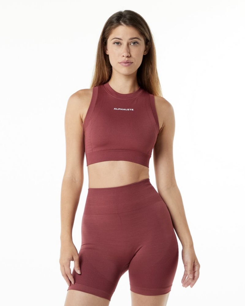 Soutien Gorge Sport Alphalete Ozone Crop Bra Gingerbread Femme | GSD-98380487