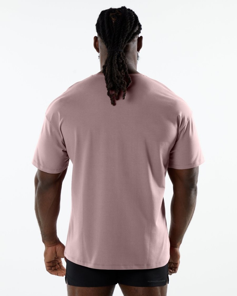 Chemises Alphalete Emblem Tee Mauve Homme | UUH-54161840