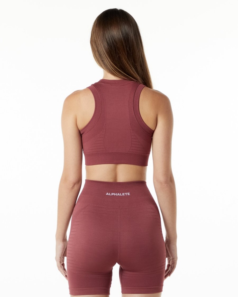 Soutien Gorge Sport Alphalete Ozone Crop Bra Gingerbread Femme | GSD-98380487