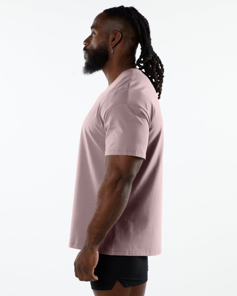 Chemises Alphalete Emblem Tee Mauve Homme | UUH-54161840