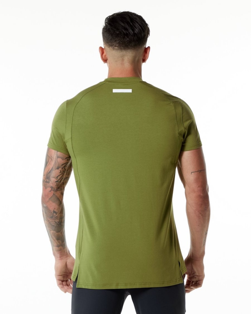 Chemises Alphalete Evo Tee Vert Homme | KNL-82725717