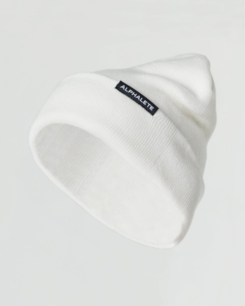 Accessoires Alphalete Essential Foldover Beanie Blanche Homme | WNP-67924736