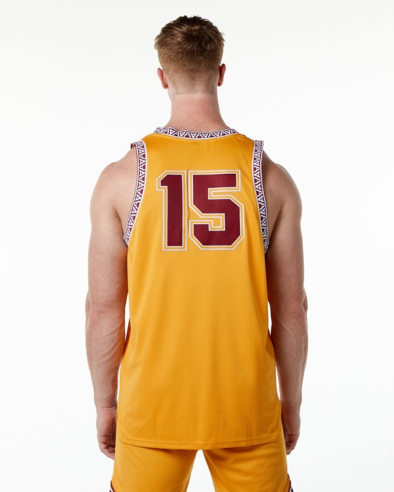 Stringers Alphalete Varsity Basketball Jersey Marigold Homme | GDH-06059739