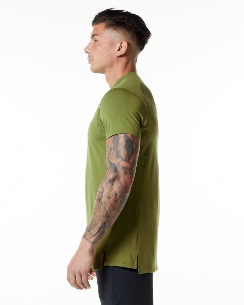 Chemises Alphalete Evo Tee Vert Homme | KNL-82725717