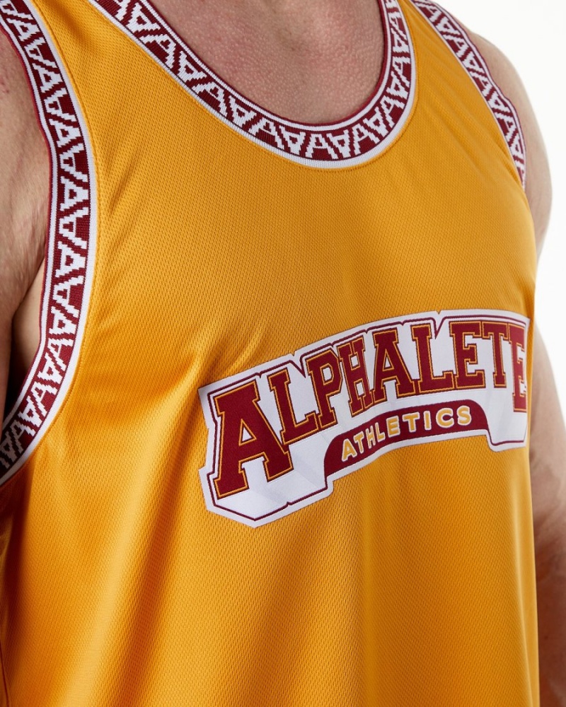 Stringers Alphalete Varsity Basketball Jersey Marigold Homme | GDH-06059739