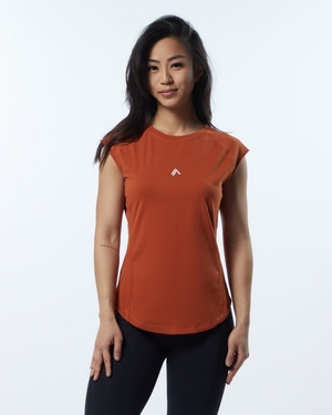 Chemises Alphalete Velocity Tee Sour Tangerine Femme | LKB-86210506