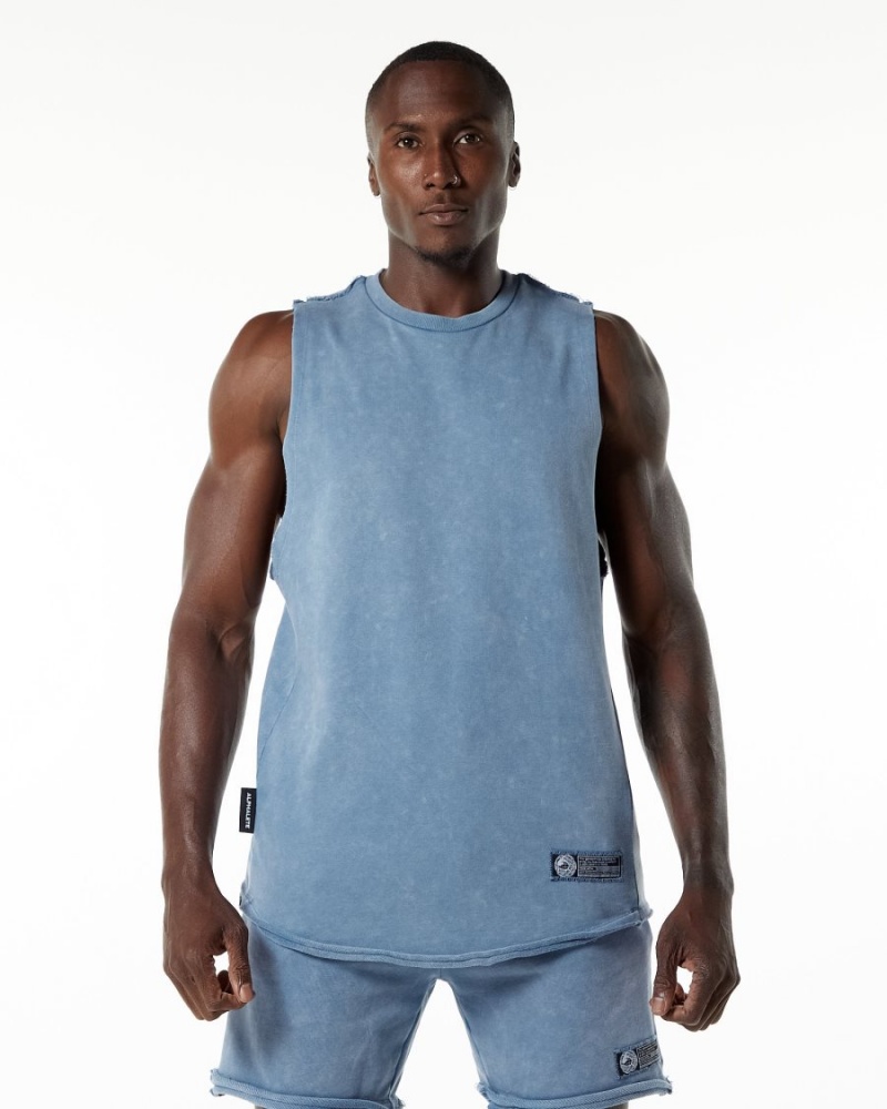 Stringers Alphalete Very Terry Cutoff Bleu Homme | FQI-04628646