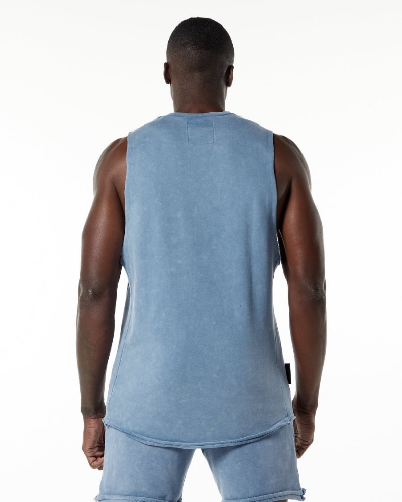 Stringers Alphalete Very Terry Cutoff Bleu Homme | FQI-04628646