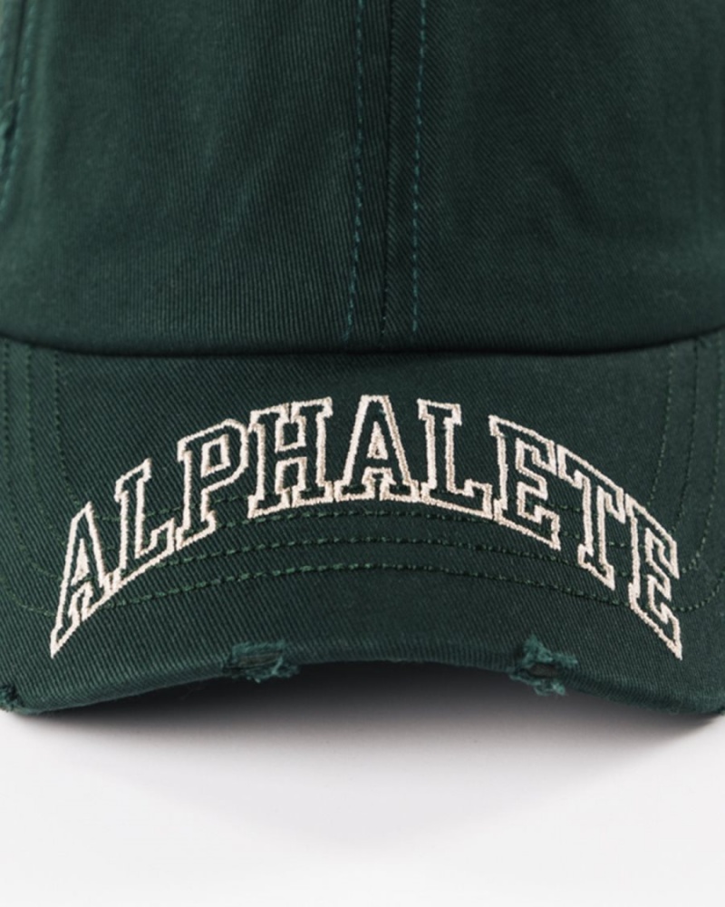 Accessoires Alphalete Collegiate Vintage Cap Evergreen Homme | UNW-18843488