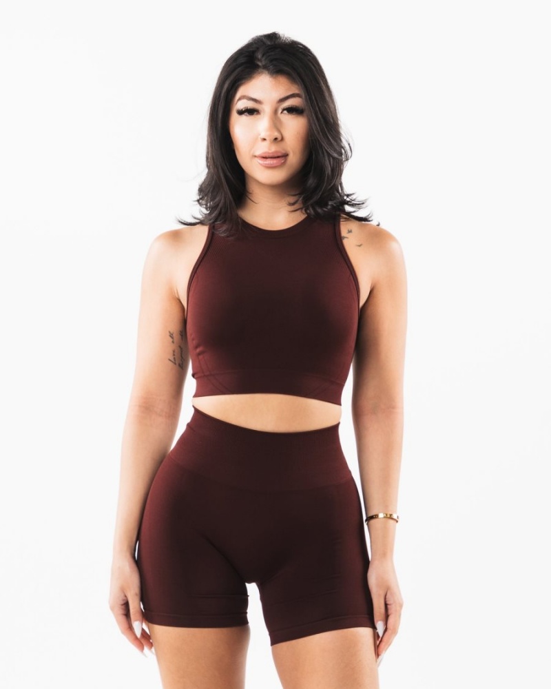 Debardeur Alphalete Stratus Crop Tank Sangria Femme | VSP-75313395