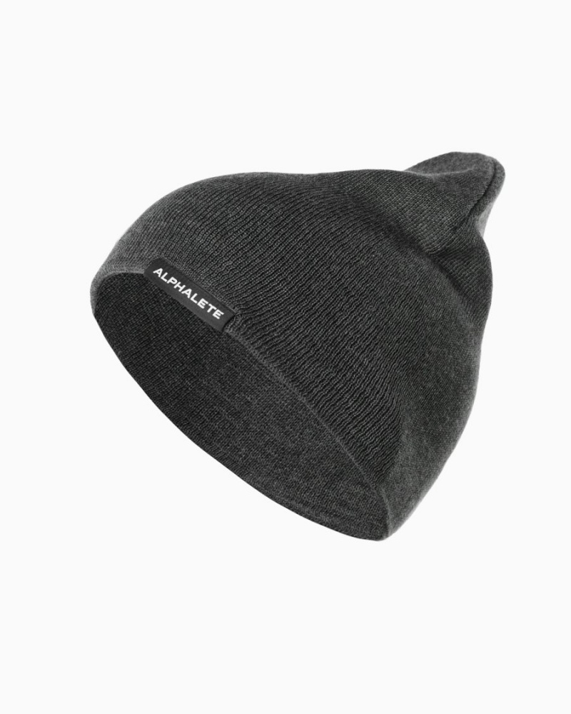 Accessoires Alphalete Essential Beanie Charcoal Homme | IHO-38269493