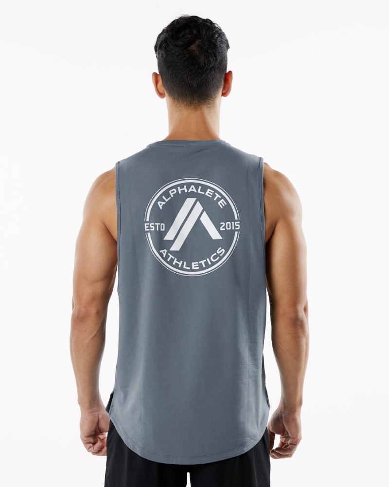 Debardeur Alphalete Dynasty Tank Carbon Homme | PLV-16558774