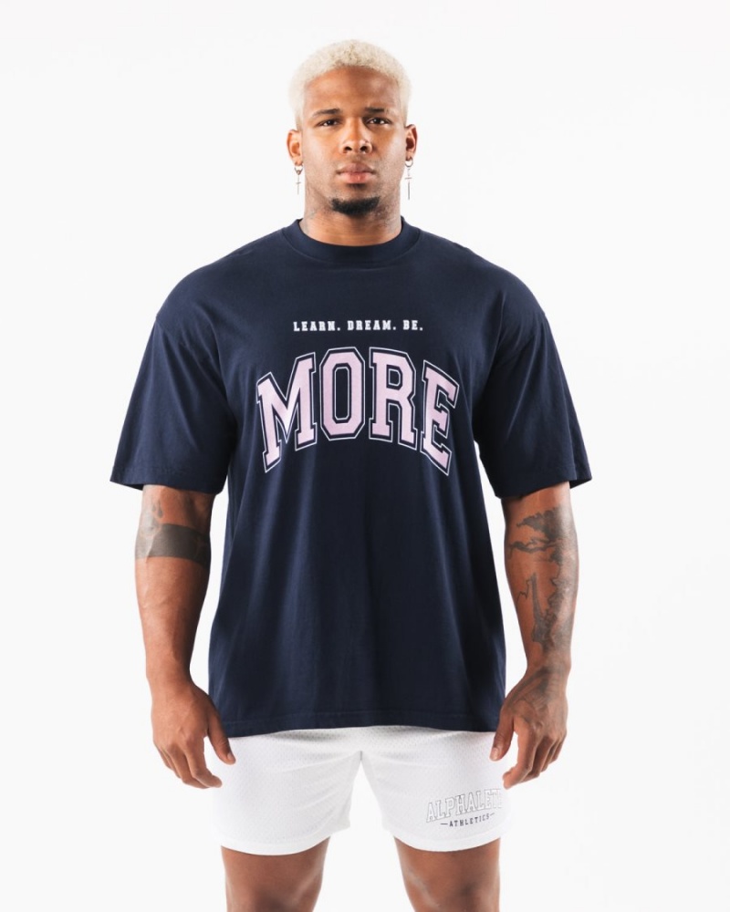 Chemises Alphalete LDB More Tee Bleu Marine Rose Homme | GMB-57461850