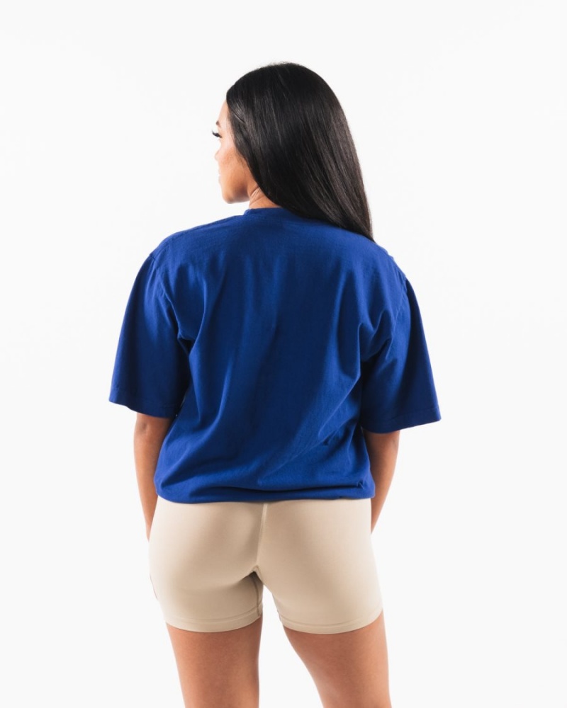 Chemises Alphalete AA Beach Tee Bleu Royal Bleu Femme | LYM-45732849