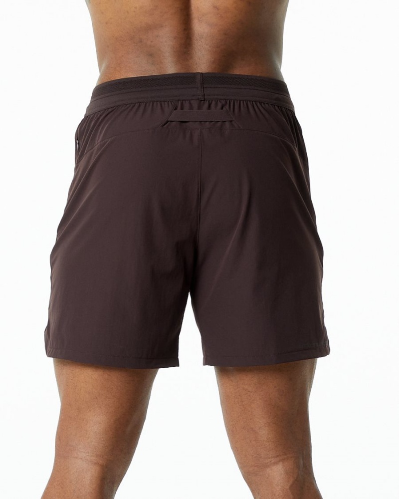 Short Alphalete Studio Corta 6" Chocolat Homme | NJN-63373873