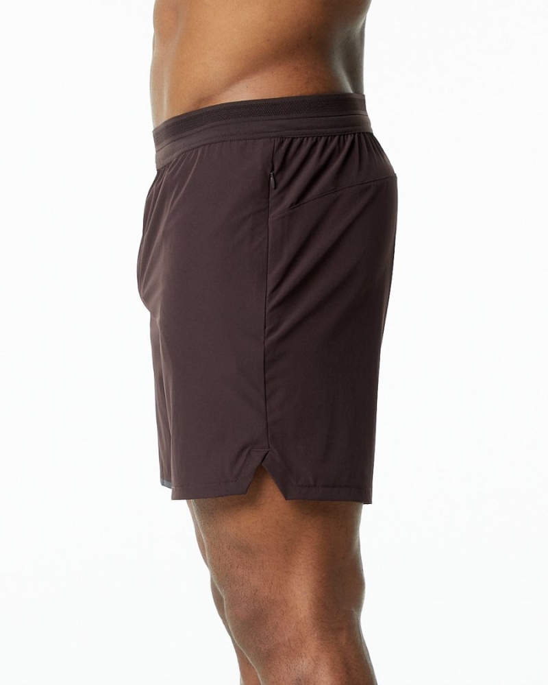 Short Alphalete Studio Corta 6" Chocolat Homme | NJN-63373873