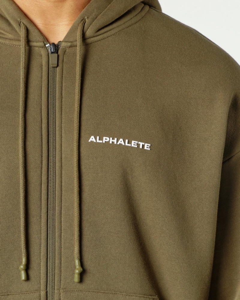 Vestes Alphalete Classiche Full-Zip Jacket Willow Homme | ESH-96032100