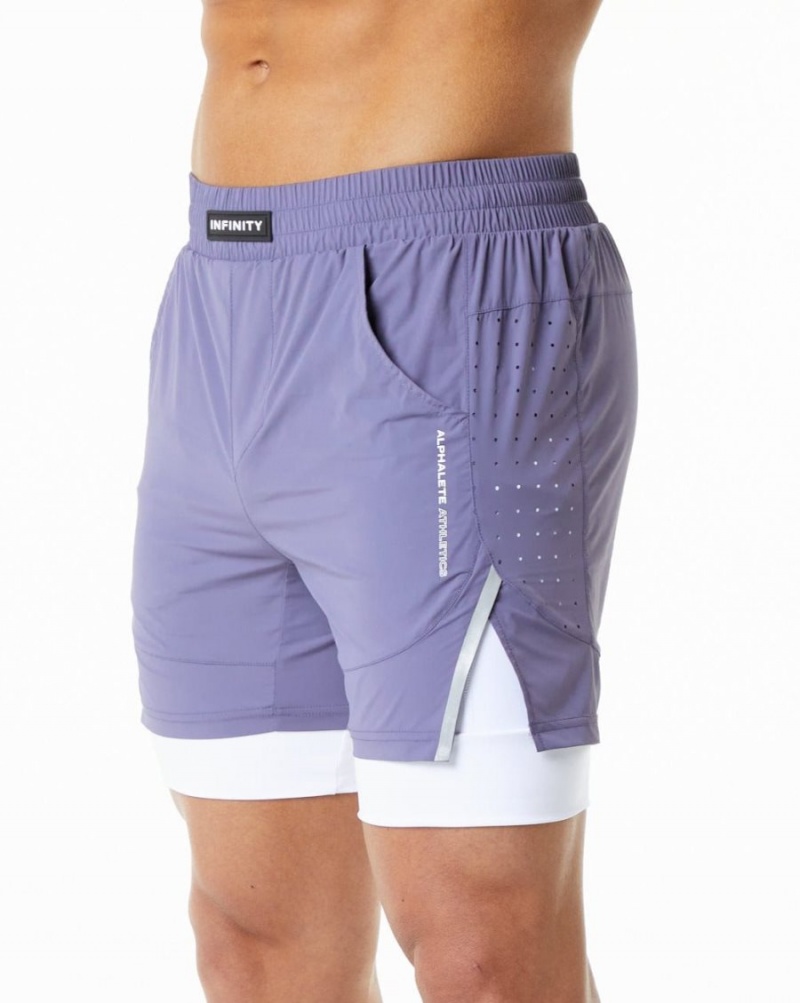 Short Alphalete Infinity Speed Corta 5.5" Digital Violet Homme | SPL-25238482