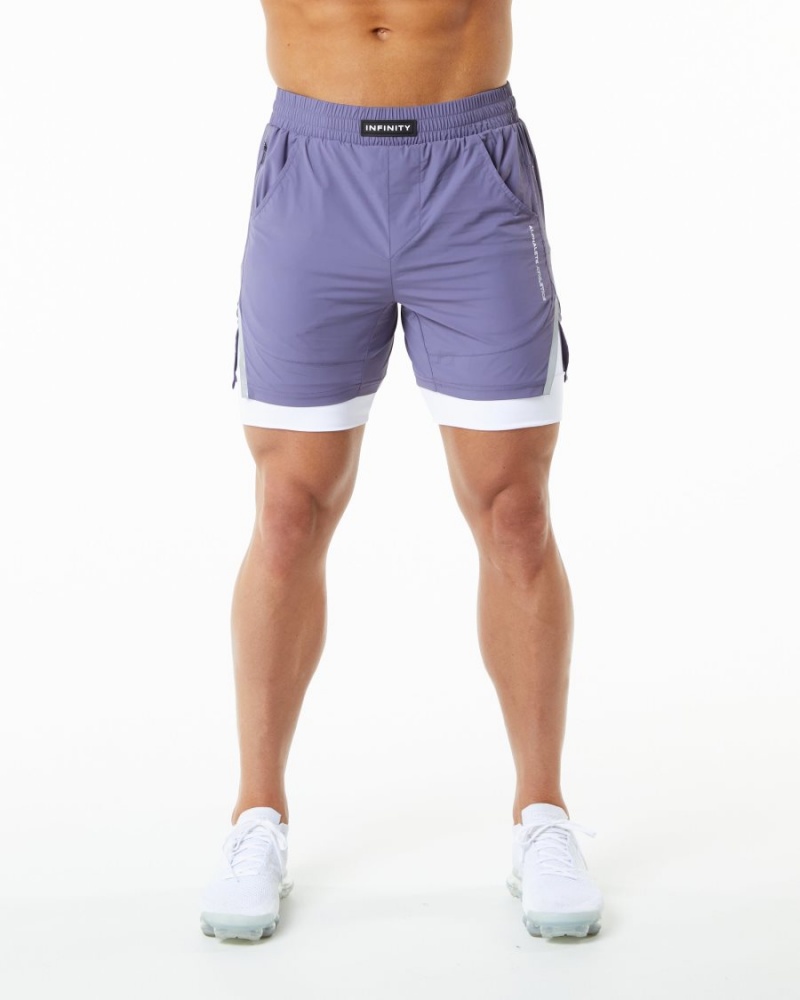 Short Alphalete Infinity Speed Corta 5.5" Digital Violet Homme | SPL-25238482