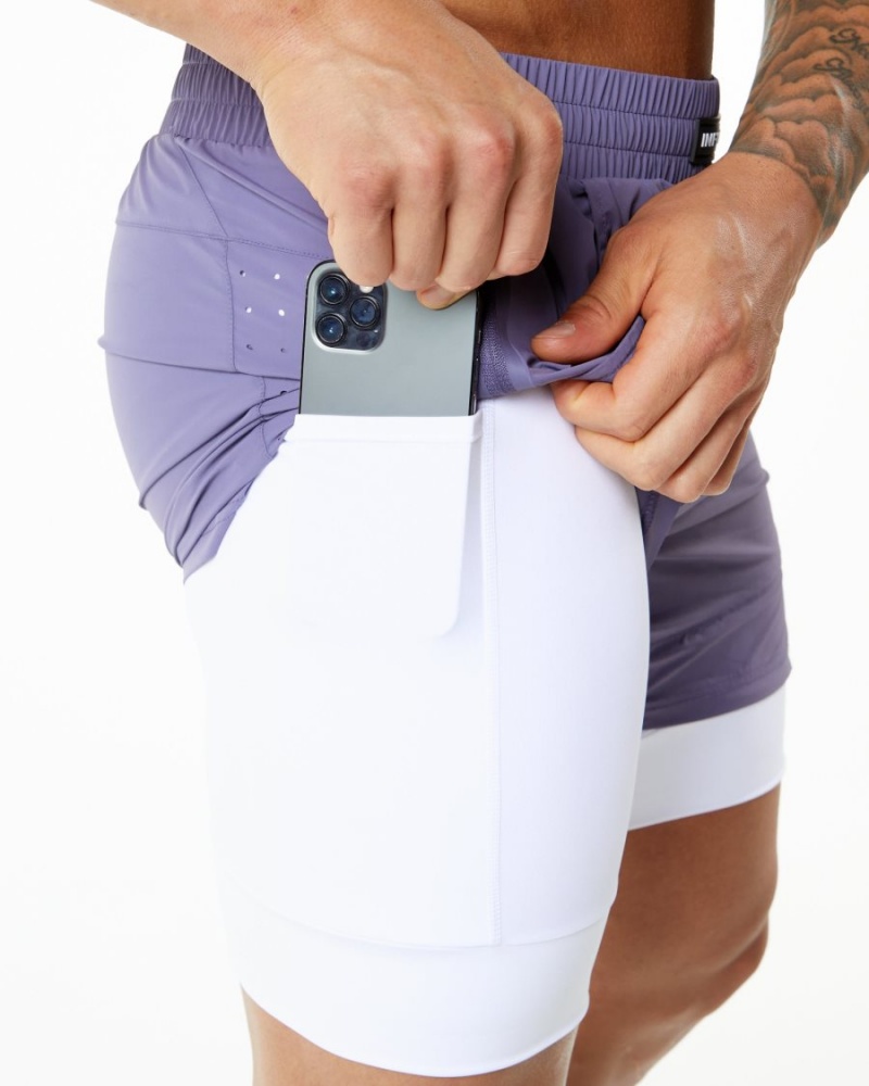 Short Alphalete Infinity Speed Corta 5.5" Digital Violet Homme | SPL-25238482