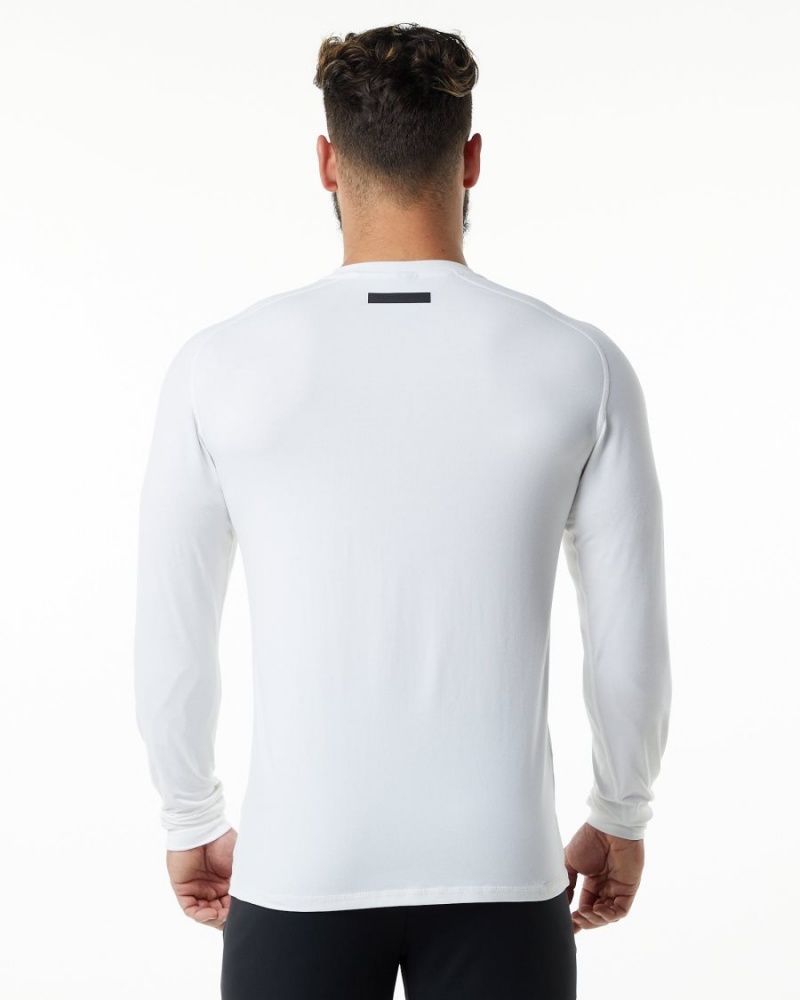 Chemises Alphalete Evo Epaulette Tee Blanche Homme | HGP-98389665