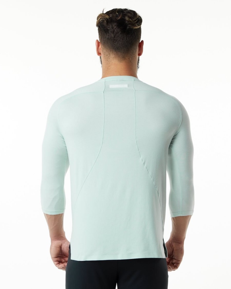 Chemises Alphalete Evo 3/4 Sleeve Tee Bleu Homme | WOV-08074528