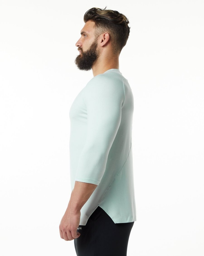 Chemises Alphalete Evo 3/4 Sleeve Tee Bleu Homme | WOV-08074528